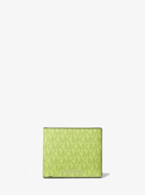 Panske Penazenky Michael Kors Greyson Logo Slim Billfold Svetlo Zelene - Doplnky Michael Kors Obchod | AOVER-8027